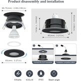 Waterdichte LED Inbouwspot Zwart IP65 5W GU10 - 33% Korting