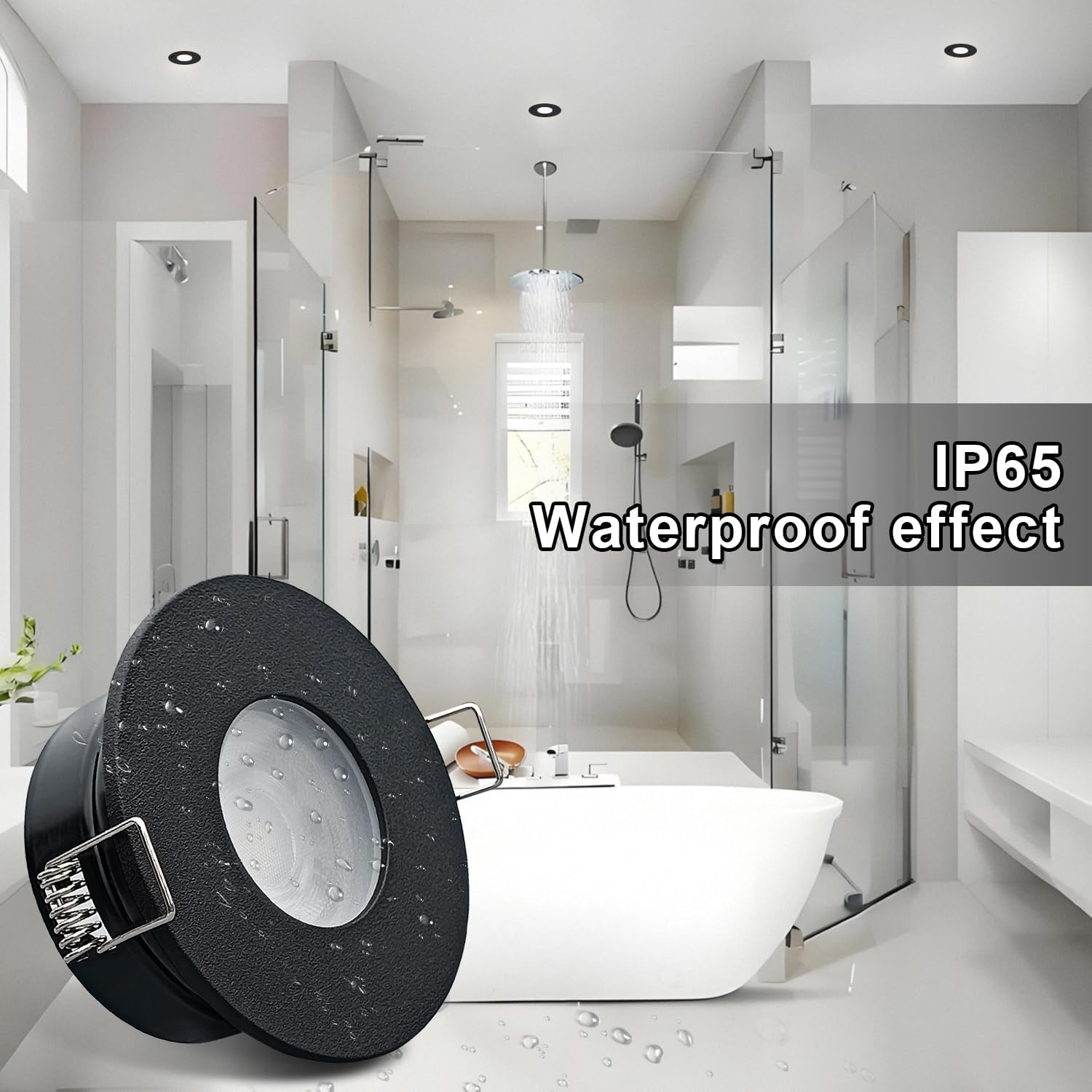 Waterdichte LED Inbouwspot Zwart IP65 5W GU10 - 33% Korting