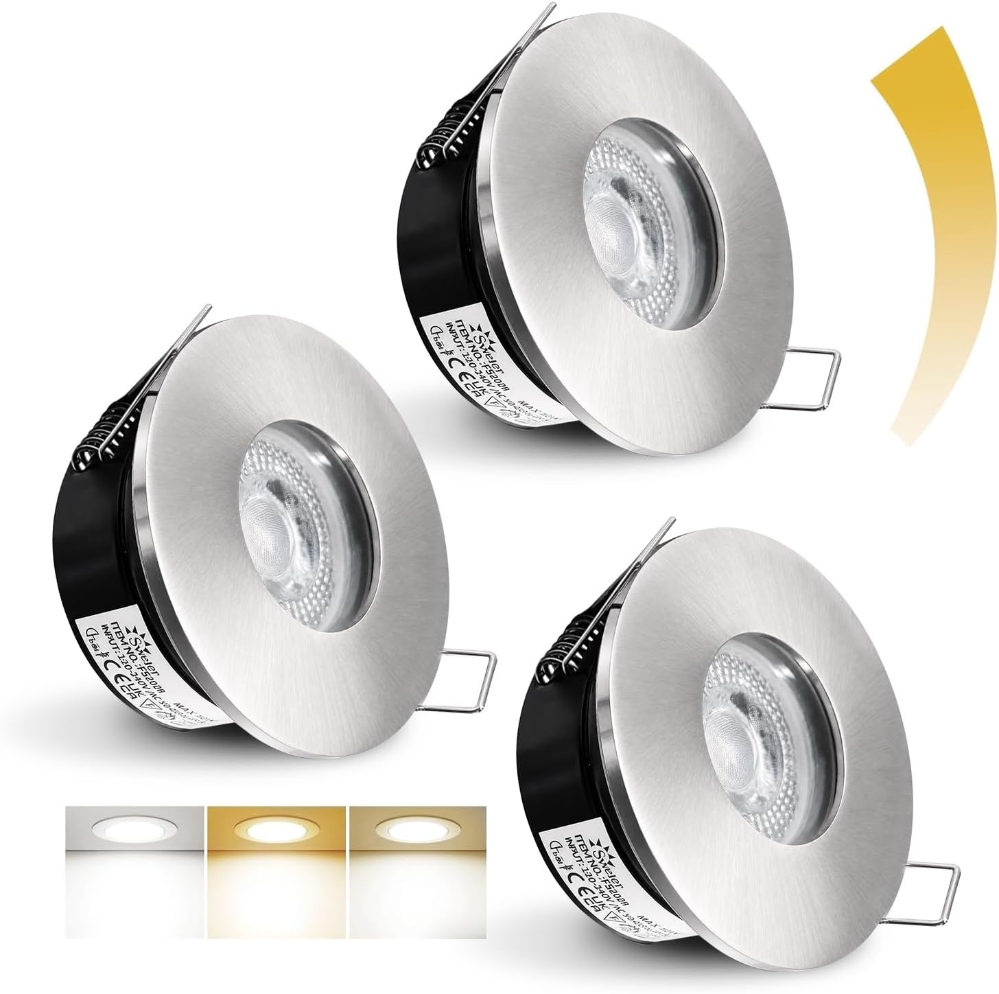 Waterdichte LED Inbouwspot Zwart IP65 5W GU10 - 33% Korting