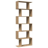 VidaXL Kamerscherm Boekenkast 6-laags 70x24x193 cm Hout Artisanaal - 35% Korting