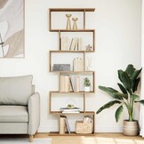 VidaXL Kamerscherm Boekenkast 6-laags 70x24x193 cm Hout Artisanaal - 35% Korting
