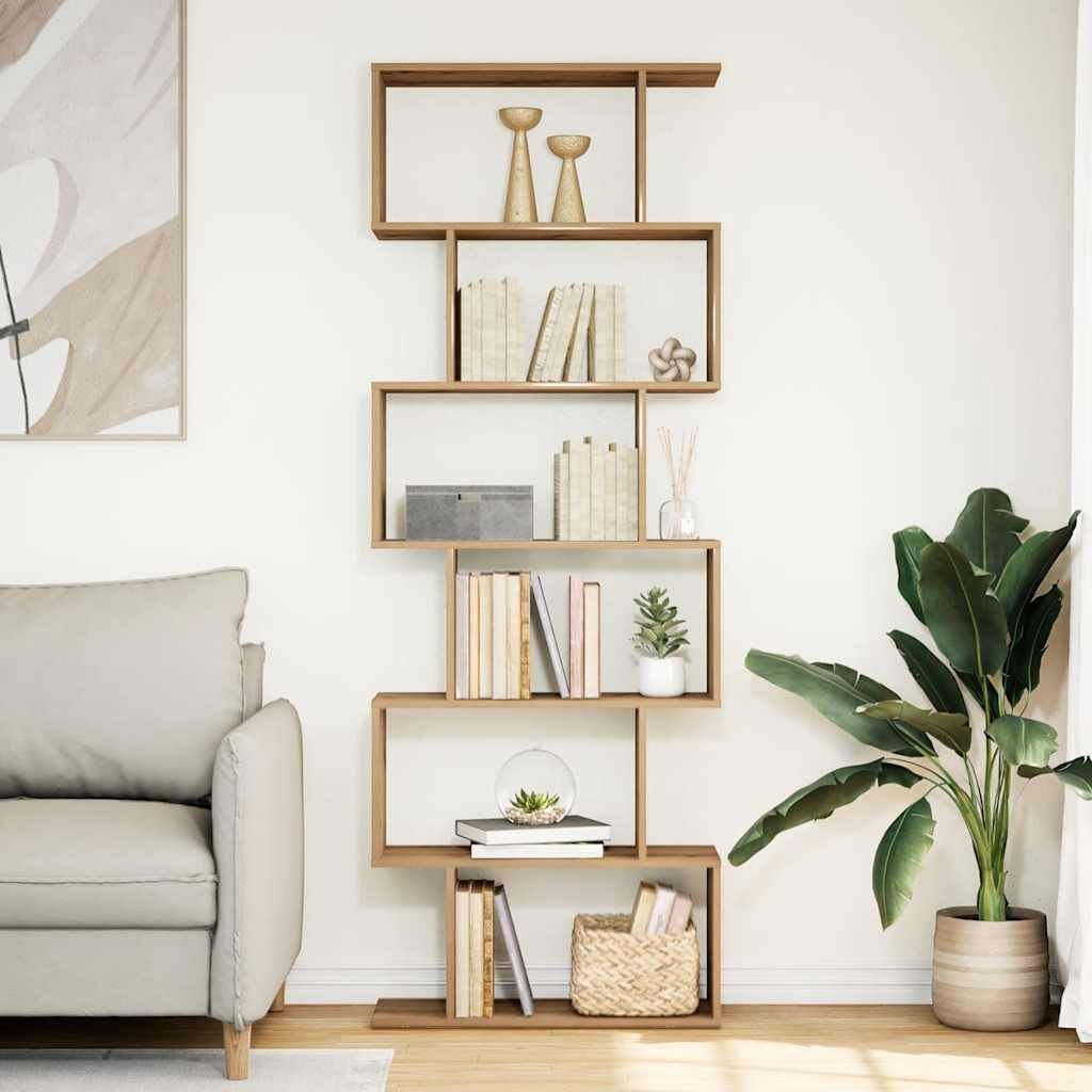 VidaXL Kamerscherm Boekenkast 6-laags 70x24x193 cm Hout Artisanaal - 35% Korting