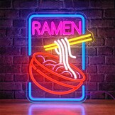 Roze LED Neonbord 'Ramen' 33% Korting | Dimbare Acryl Lichtreclame