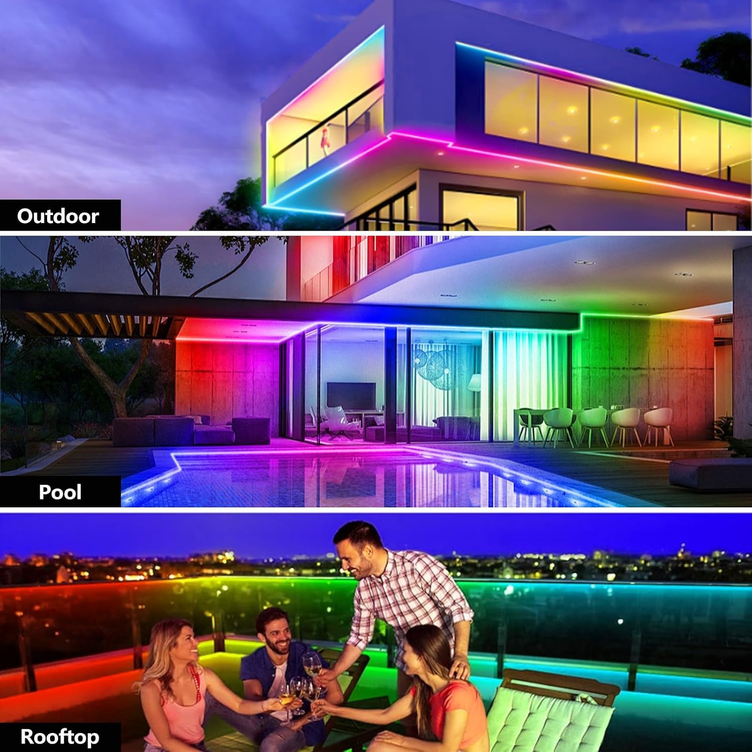 Ledstrip voor buiten IP68 waterdicht 30m RGB+IC - 34% Korting
