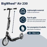 Hudora BigWheel Air 230 Step met Luchtbanden voor Jongeren & Volwassenen - 35% Korting