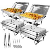 Elektrische Chafing Dish Set 9L RVS - 4 Stuks - 54% Korting