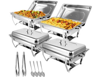 Elektrische Chafing Dish Set 9L RVS - 4 Stuks - 54% Korting