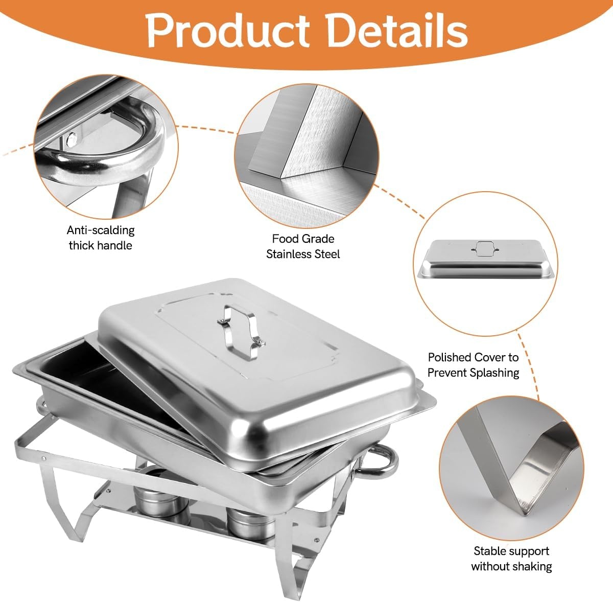 Elektrische Chafing Dish Set 9L RVS - 4 Stuks - 54% Korting