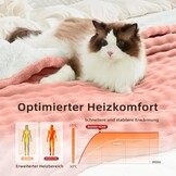 Bwarm Elektrische Heizdecke 130x180 cm - 9 Warmtestanden - Met Timer - Rose