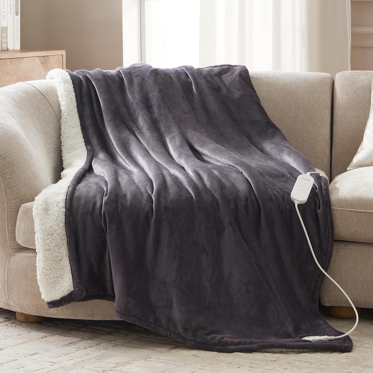 Bwarm Elektrische Heizdecke 130x180 cm - 9 Warmtestanden - Met Timer - Rose