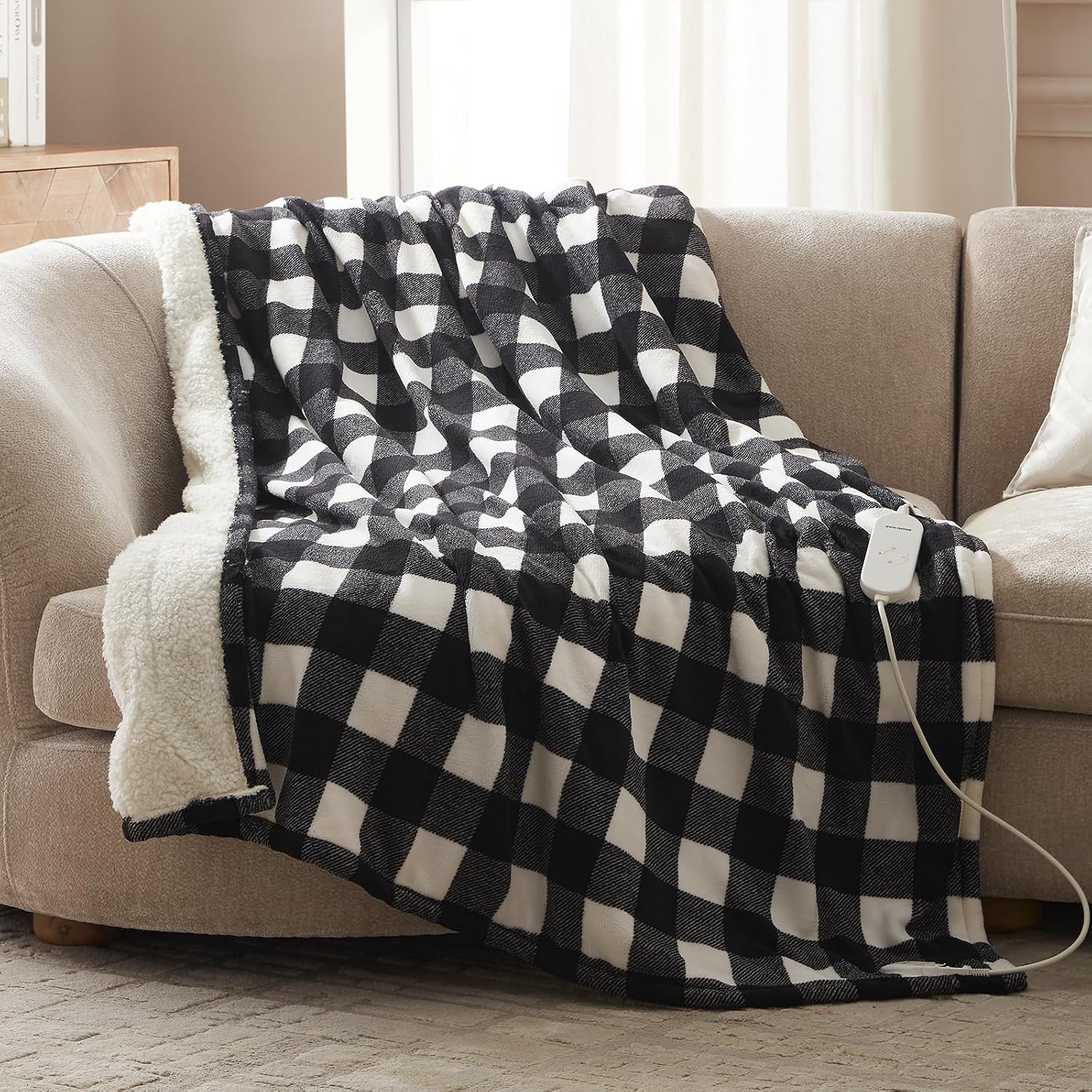 Bwarm Elektrische Heizdecke 130x180 cm - 9 Warmtestanden - Met Timer - Rose