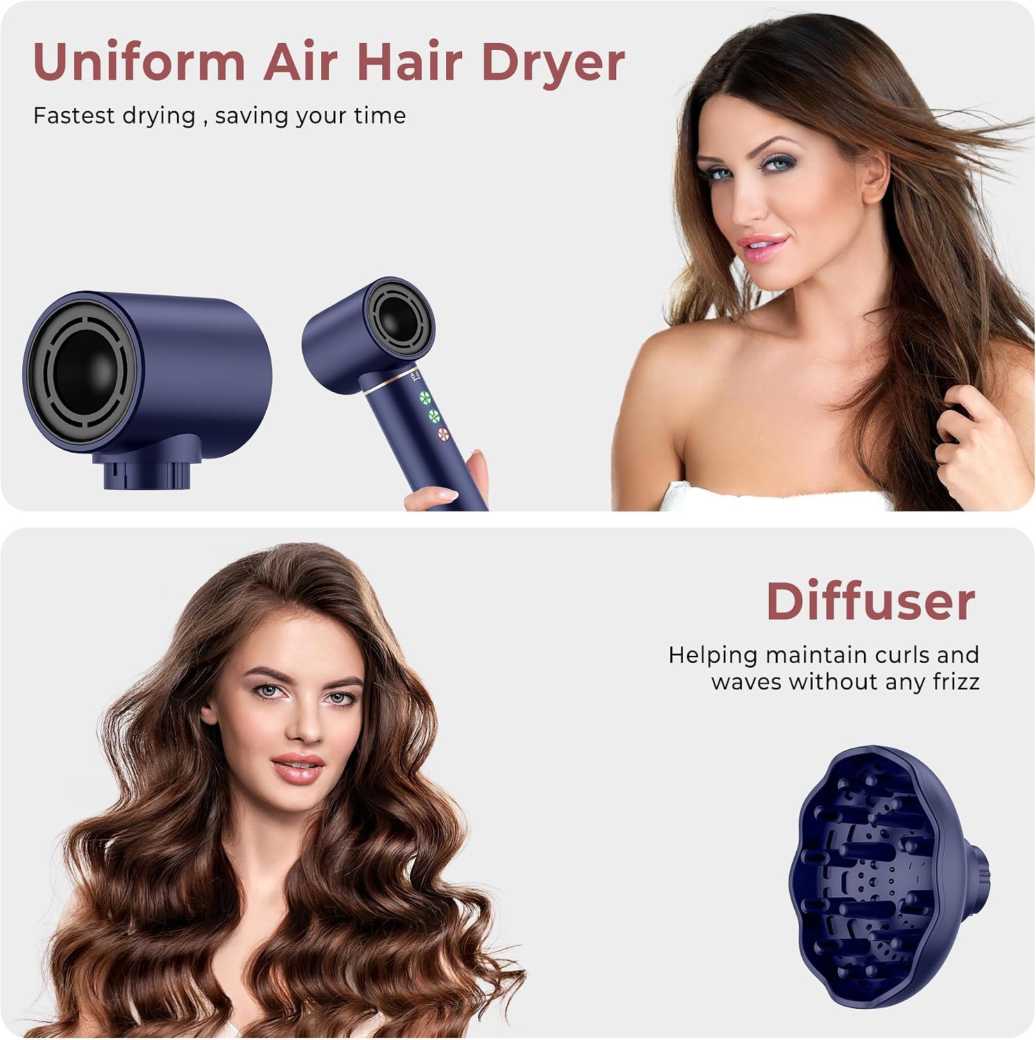 MogaWave 7-in-1 Air Styler - Multicolour - Krachtige Haardroger en Styling Set