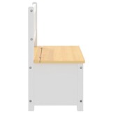 vidaXL Kinderopbergbankje 60x30x55 cm MDF wit en beige