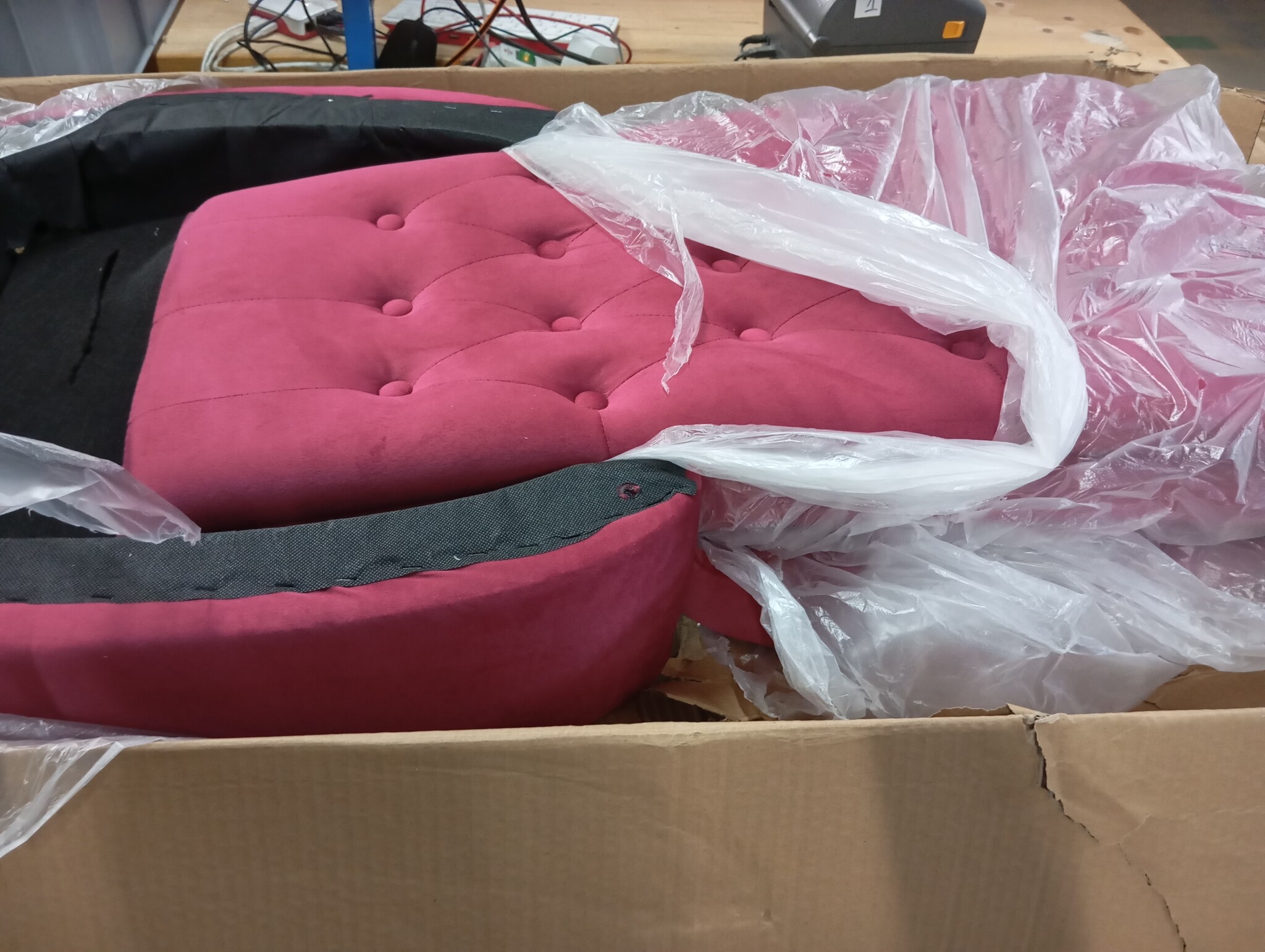 vidaXL Stoel met hoge rugleuning, fluweel, wijnrood - 67% korting!