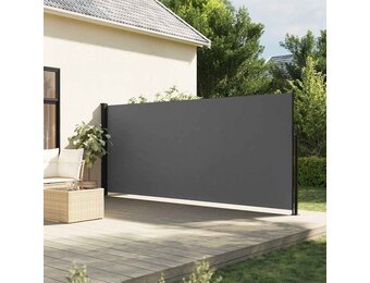 vidaXL Windscherm uittrekbaar 180x600 cm antracietkleurig