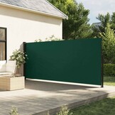 vidaXL Windscherm uittrekbaar 160x500 cm donkergroen