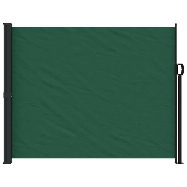 vidaXL Windscherm uittrekbaar 160x500 cm donkergroen