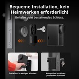 SwitchBot WiFi Slimme Lock Pro met Touchscreen Toetsenbord, Vingerafdruk, Keyless, Bluetooth Elektronische Serrure, IP65 Weerbestendig, Past op uw bestaande Deurbout, Ondersteunt Matter Alexa Google