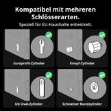 SwitchBot WiFi Slimme Lock Pro met Touchscreen Toetsenbord, Vingerafdruk, Keyless, Bluetooth Elektronische Serrure, IP65 Weerbestendig, Past op uw bestaande Deurbout, Ondersteunt Matter Alexa Google
