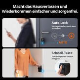 SwitchBot WiFi Slimme Lock Pro met Touchscreen Toetsenbord, Vingerafdruk, Keyless, Bluetooth Elektronische Serrure, IP65 Weerbestendig, Past op uw bestaande Deurbout, Ondersteunt Matter Alexa Google