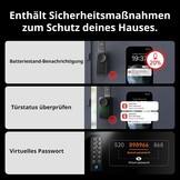 SwitchBot WiFi Slimme Lock Pro met Touchscreen Toetsenbord, Vingerafdruk, Keyless, Bluetooth Elektronische Serrure, IP65 Weerbestendig, Past op uw bestaande Deurbout, Ondersteunt Matter Alexa Google