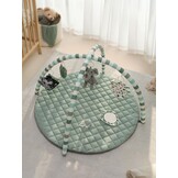 Blissful Diary Baby Play Gym, Baby Activity Mat Met 6 Verwijderbare Speelgoed, Eenvoudig Te Installeren En Reinigen, Essentieel Babypakket Babycadeaus, Saliegroen