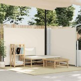 VidaXL Uittrekbaar Windscherm 140x600 cm Crème - 40% Korting