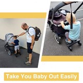 Buggy-board voor alle kinderwagens, Vihir Kiddy Board met zitting, treeplank meerijplank universeel geschikt voor kinderen van 2-6 jaar, met een maximale belasting van 25 kg (zwart)