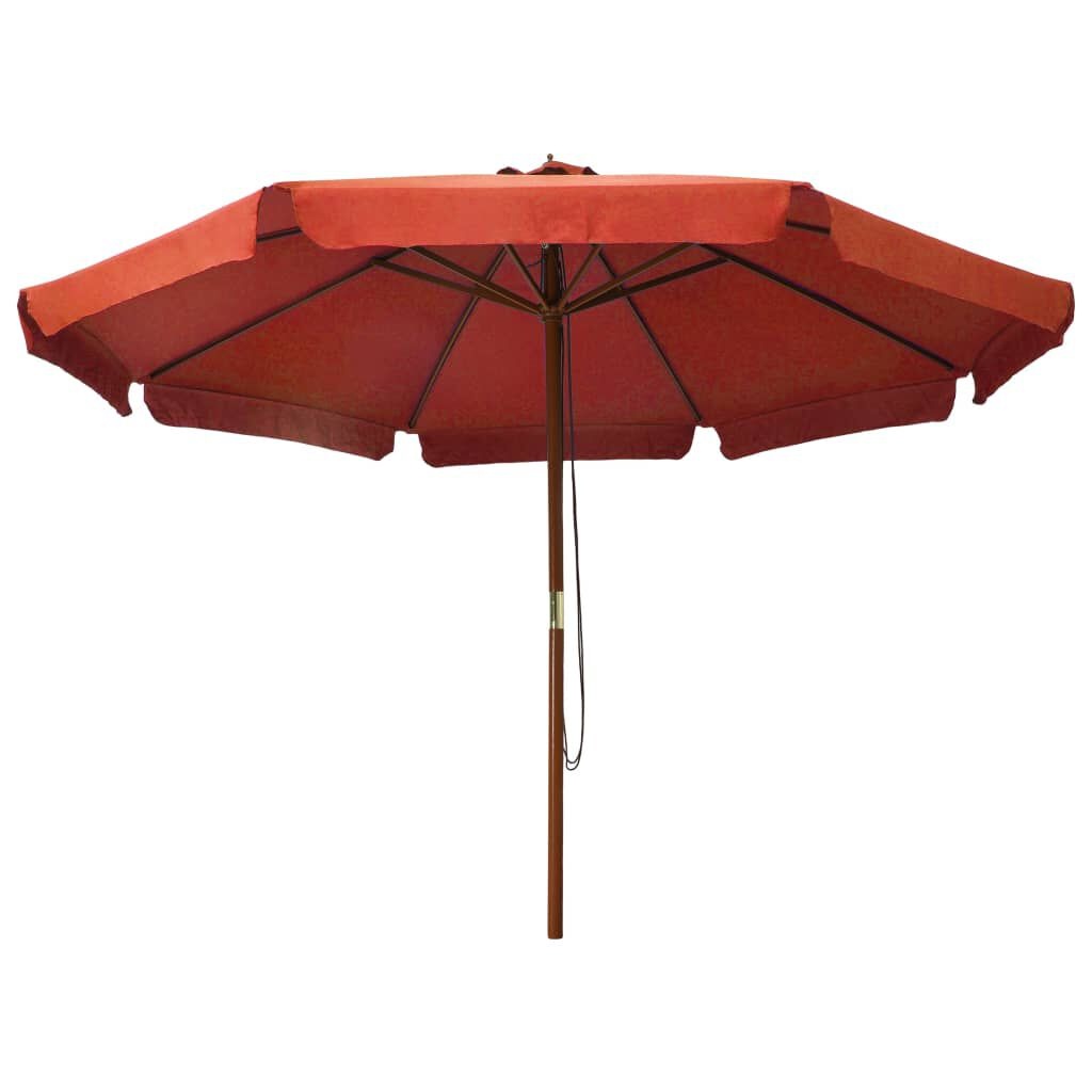 Parasol 330cm Terracotta Hout - 35% Korting