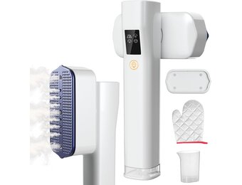 Stoomstrijkijzer, 2-in-1 handstomer voor kleding en strijkijzer voor kleding, 1200 W, 10 minuten continue stoom, 0,8 kg licht, reisstoomstrijkijzerstations, voor onderweg en thuis