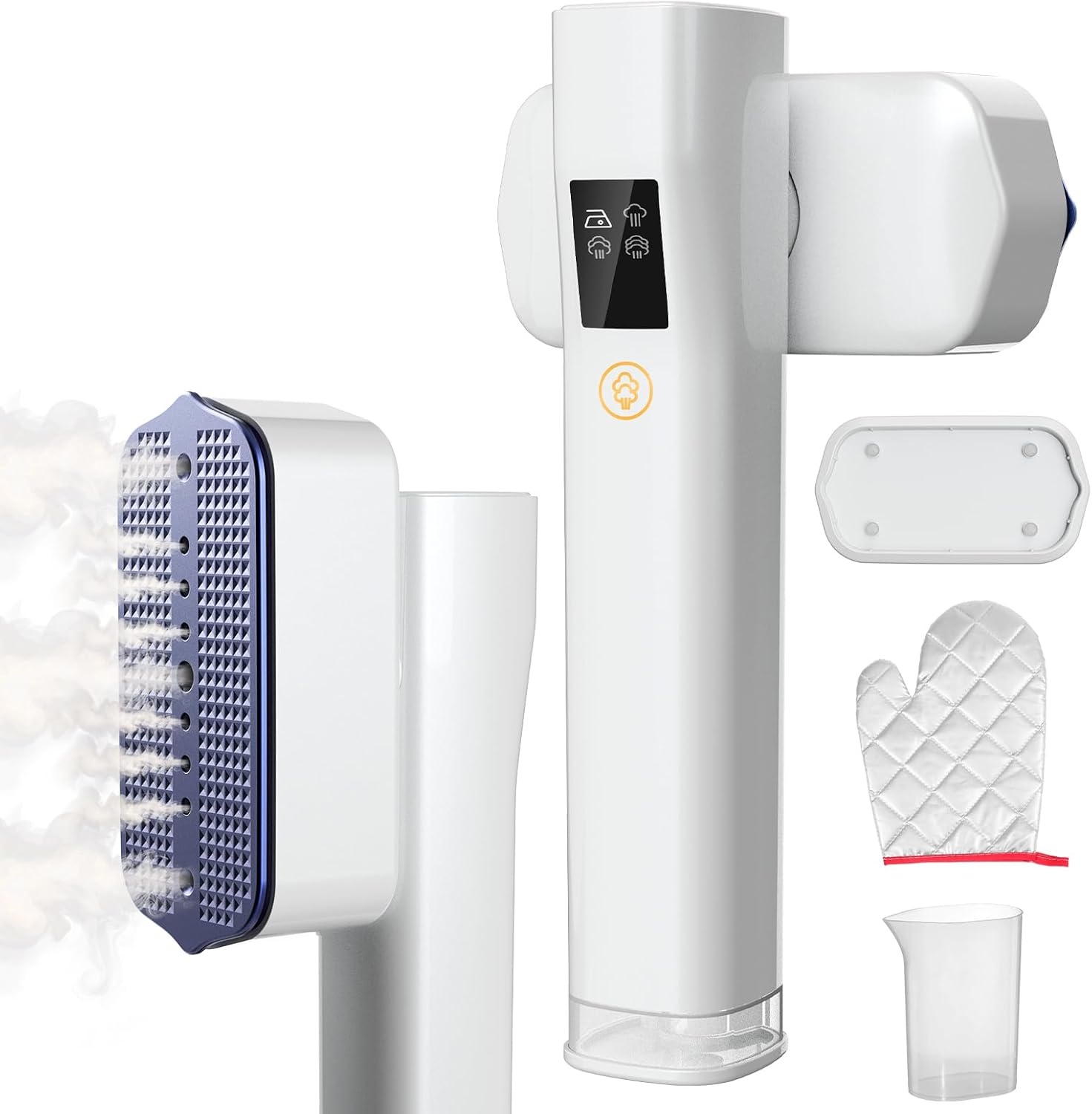 Stoomstrijkijzer, 2-in-1 handstomer voor kleding en strijkijzer voor kleding, 1200 W, 10 minuten continue stoom, 0,8 kg licht, reisstoomstrijkijzerstations, voor onderweg en thuis