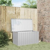 vidaXL Tuinbox 129x67x65 cm grijs