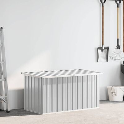 vidaXL Tuinbox 129x67x65 cm grijs