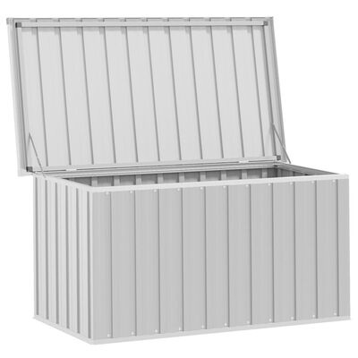vidaXL Tuinbox 129x67x65 cm grijs