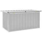 vidaXL Tuinbox 129x67x65 cm grijs