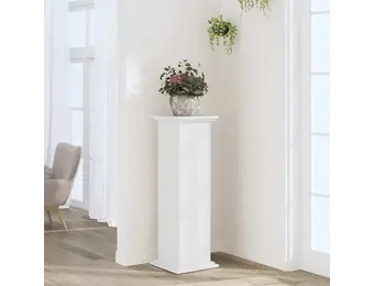 vidaXL Plantenstandaard 33x33x100 cm bewerkt hout wit