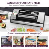 Mesliese Vacuümmachine 140W - Krachtige Vacuümsealer met Dubbele Sealstrip - Zilver