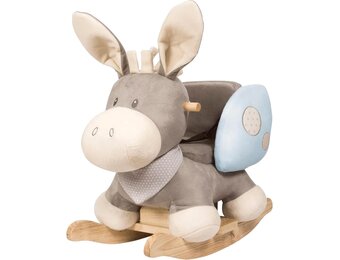 Nattou Schommeldier van Cappuccino de ezel, 10 tot 36 maanden, 60 x 36 x 50 cm, Cappuccino, blauw, 211253