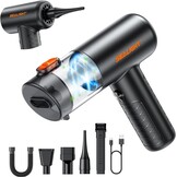 Handstofzuiger, 32000 Pa mini-accustofzuiger, draadloos, zelflediging met 1 knop met borstelloze motor van 40.0000 tpm, ideaal voor dierenharen, auto, huishouden