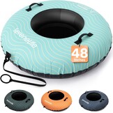 SereneLife Opblaasbare Snow Tube 122 cm - Sneeuwband met Handvatten en Trekkoord - Blauw