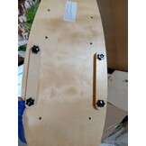 Balansbord met kurkroller voor kernkrachttraining, houten balansbord voor gymnastiek en coördinatietraining, fitness, yoga, geschikt voor volwassenen en jongeren, oranje