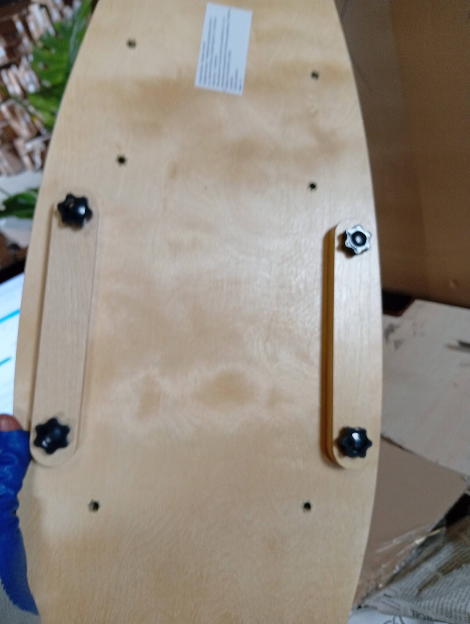 Balansbord met kurkroller voor kernkrachttraining, houten balansbord voor gymnastiek en coördinatietraining, fitness, yoga, geschikt voor volwassenen en jongeren, oranje