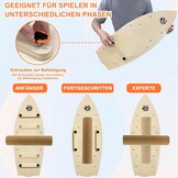 Balansbord met kurkroller voor kernkrachttraining, houten balansbord voor gymnastiek en coördinatietraining, fitness, yoga, geschikt voor volwassenen en jongeren, oranje