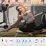 Balansbord met kurkroller voor kernkrachttraining, houten balansbord voor gymnastiek en coördinatietraining, fitness, yoga, geschikt voor volwassenen en jongeren, oranje