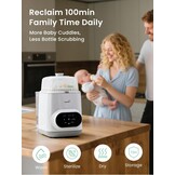 Grownsy EaseClean Premium Automatische Flessenwasser, Reinigen, Steriliseren en Drogen in één Apparaat, voor Babyflessen, Borstkolfonderdelen en Accessoires