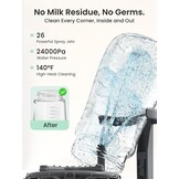 Grownsy EaseClean Premium Automatische Flessenwasser, Reinigen, Steriliseren en Drogen in één Apparaat, voor Babyflessen, Borstkolfonderdelen en Accessoires