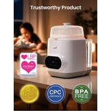 Grownsy EaseClean Premium Automatische Flessenwasser, Reinigen, Steriliseren en Drogen in één Apparaat, voor Babyflessen, Borstkolfonderdelen en Accessoires