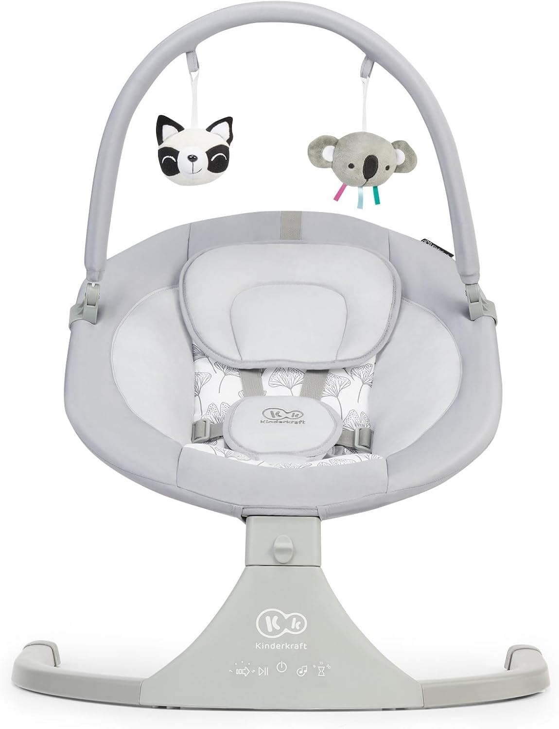 Kinderkraft LULI Elektrische babywippenstoel Grijs