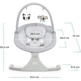 Kinderkraft LULI Elektrische babywippenstoel Grijs