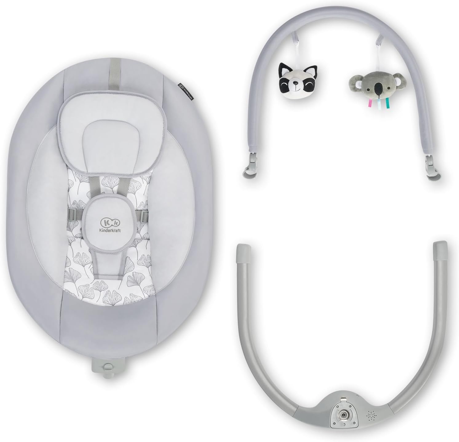 Kinderkraft LULI Elektrische babywippenstoel Grijs